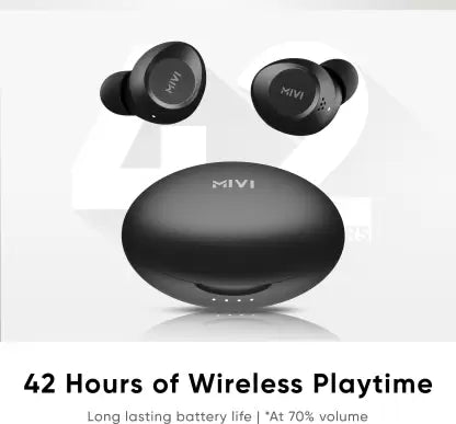 Mivi DuoPods M30 earbuds with 42 hours of playtime | Made in India | Deep Bass Bluetooth Headset (Black, True Wireless) Mivi DuoPods M30 earbuds with 42 hours of playtime | Made in India | Deep Bass Bluetooth Headset (Black, True Wireless)